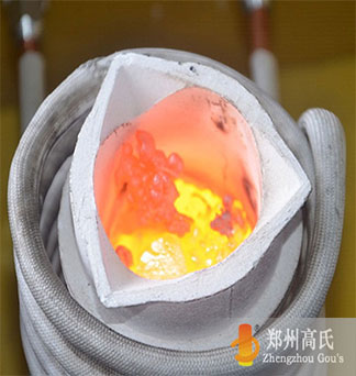 Copper melting by medium frequency induction melting furnace