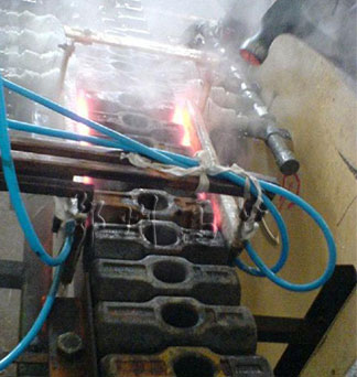  Claw hammer hardening by medium frequency induction heating machine 