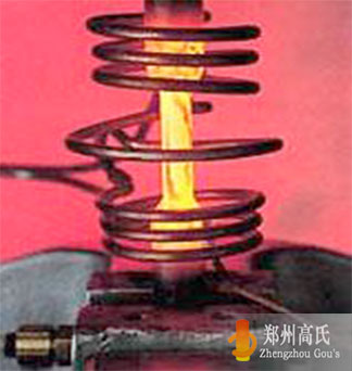 The non-standard bar heating by medium frequency induction heating furnace