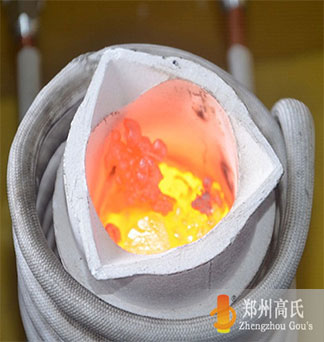  Copper melting by medium frequency induction melting furnace 