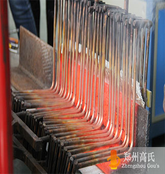  For angle steel heating, Korean customers love medium frequency induction heating machine 