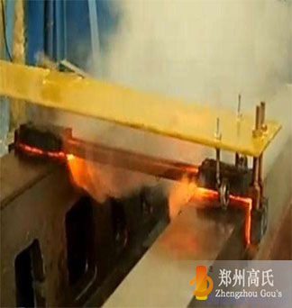  Guide rail hardening by medium frequency induction heating machine 