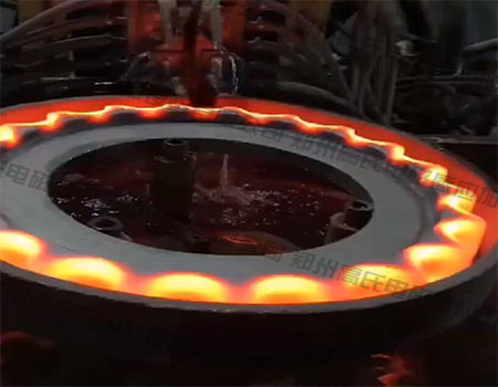  Rope wheel quenching heat treatment by medium frequency induction heating power supply 
