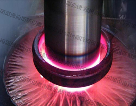  Medium frequency quenching of platform wheel shaft using medium frequency induction heating machine 