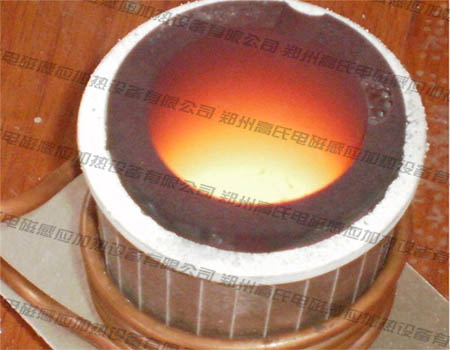  Gold silver melting by medium frequency induction melting furnace 