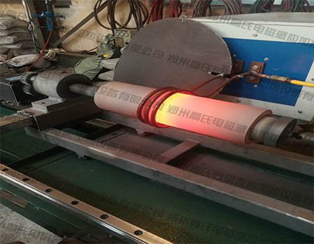 Remelting of metal powder on the surface of petroleum drill pipe by medium frequency induction heating furnace