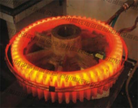  Quenching and heat treatment of ring gear in medium frequency induction heating machine 