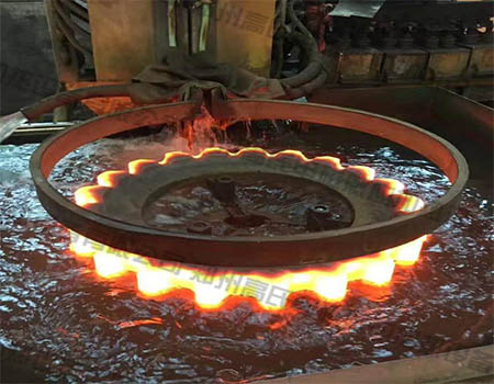 What is the process of tempering the workpiece with a high-frequency induction heating machine?